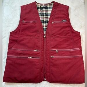 Spotex men’s XXL Multi pocket red vest sport hobby tactical photography farm